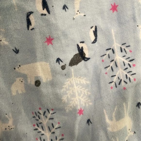 J. Crew Blue Penguin & Polar Bear Flannel PJ Pants size XS - Picture 6 of 6
